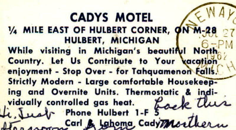 Handshake Motel (Cadys Cove Cabins, Cadys Motel, Cadys Motel) - Vintage Postcard Of Cadys